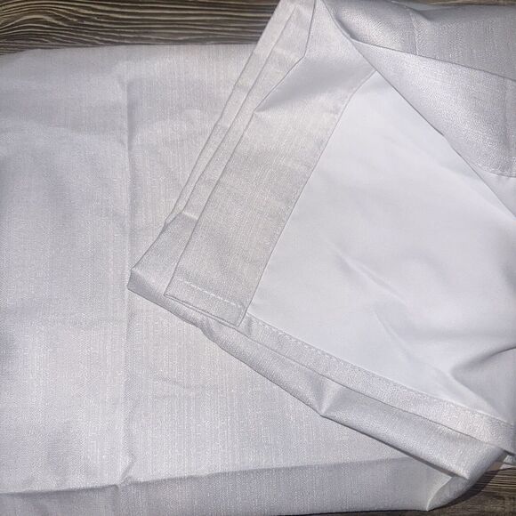 NEW ONE Eclipse Blackout Rod Pocket Panel Curtain Drape 42"x84" Braxton WHITE - Picture 4 of 4